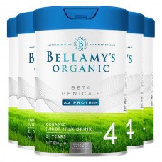【新西兰直邮】BELLAMY'S贝拉米白金版有机A2婴儿配方奶粉4段800g(2岁以上) 6罐装
